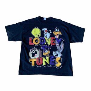 Looney Tunes 1993 Men’s XXL Graphic T-Shirt No Boundaries Made in USA Black